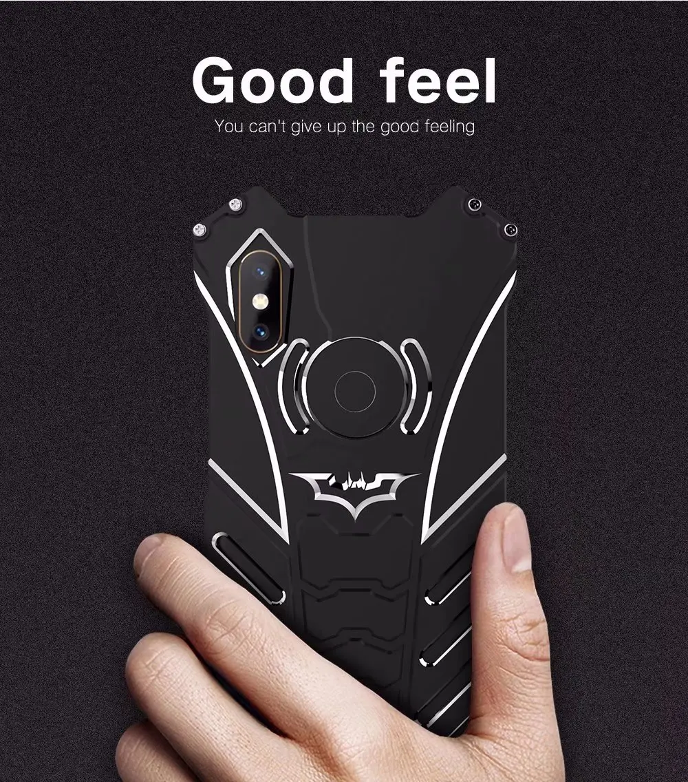 Защитный чехол R Just для телефона Xiaomi Mi Mix 2S жесткий металлический алюминиевый