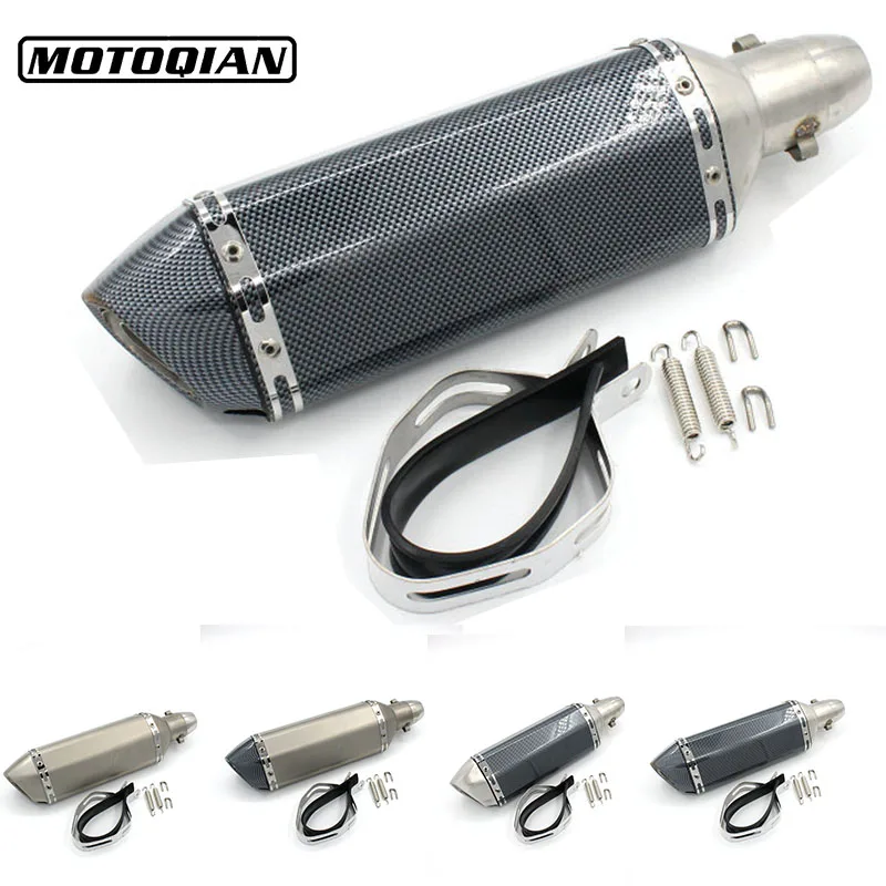 

Motorcycle Scooter Modified Carbon Fiber 51mm Exhaust Pipe Muffler For TMAX500 TMAX530 ZX6R Z800 SV650 NINJA250 CBR500RR CBF650