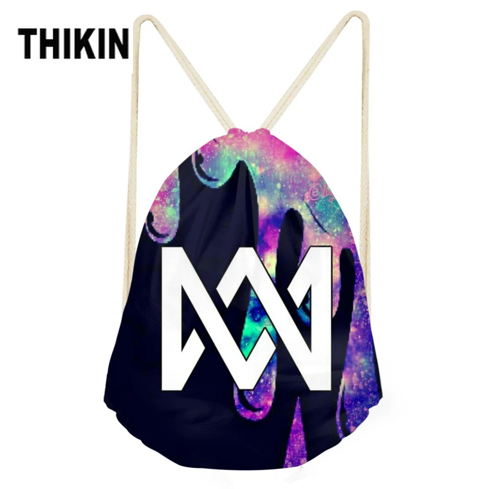 

THIKIN Marcus and Martinus Women Drawstring Bag Reversible Kids Shoulder Bag Men Backpack Modern Woman Girls Mochila Wholesale