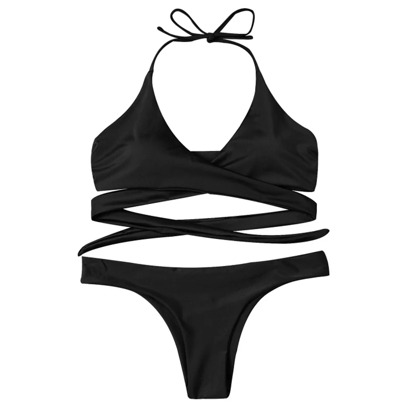 playful Bikini 2018 Bandage Bikinis Set Push Up Swimwear Women Swimsuit ...