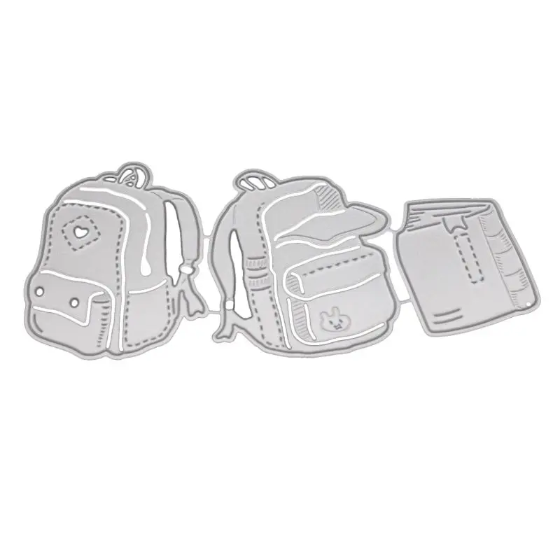 

New School Bag Backpack Metal Cutting Dies Stencil DIY Scrapbooking Album Stamp Paper Card Embossing Craft Decor