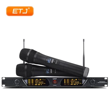 

Top Wireless Microphone 2 Handheld Dual Channel For Stage Good Performance u-201s