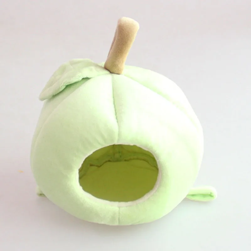 Mini Apple Small Pet House Cage Winter Warm Nest Cave Tunnel Toy Tube for Hamster Squirrel Animals Home Accessories Pet Supplies