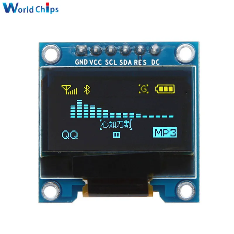 6 контактов 0,96 дюймов SPI IEC OLED цифровой SSD1306 дисплей 12864 SPI интерфейс синий/белый ЖК-дисплей модуль DIY для Arduino 51 SMT32