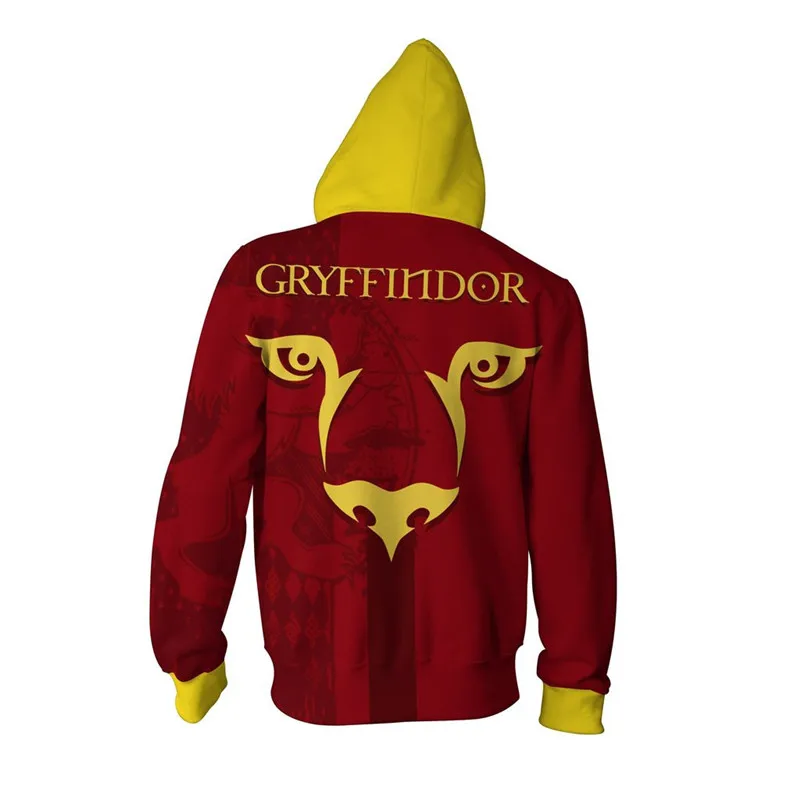 Wizardry Ravenclaw Gryffindor Hufflepuff Slytherin 3D худи с принтом Харадзюку уличная мужская Толстовка Унисекс Мужская одежда