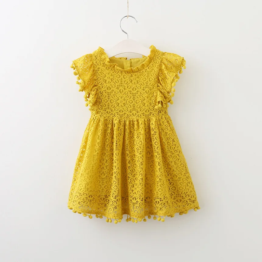 

vintage mustard pink mint lace pompom dress,girls fashion wedding flower girls dress
