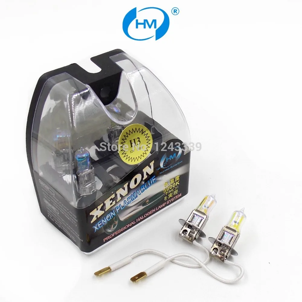 HM Yellow Light H3 12V 100W Halogen Automotive Car Head Light Bulbs ...