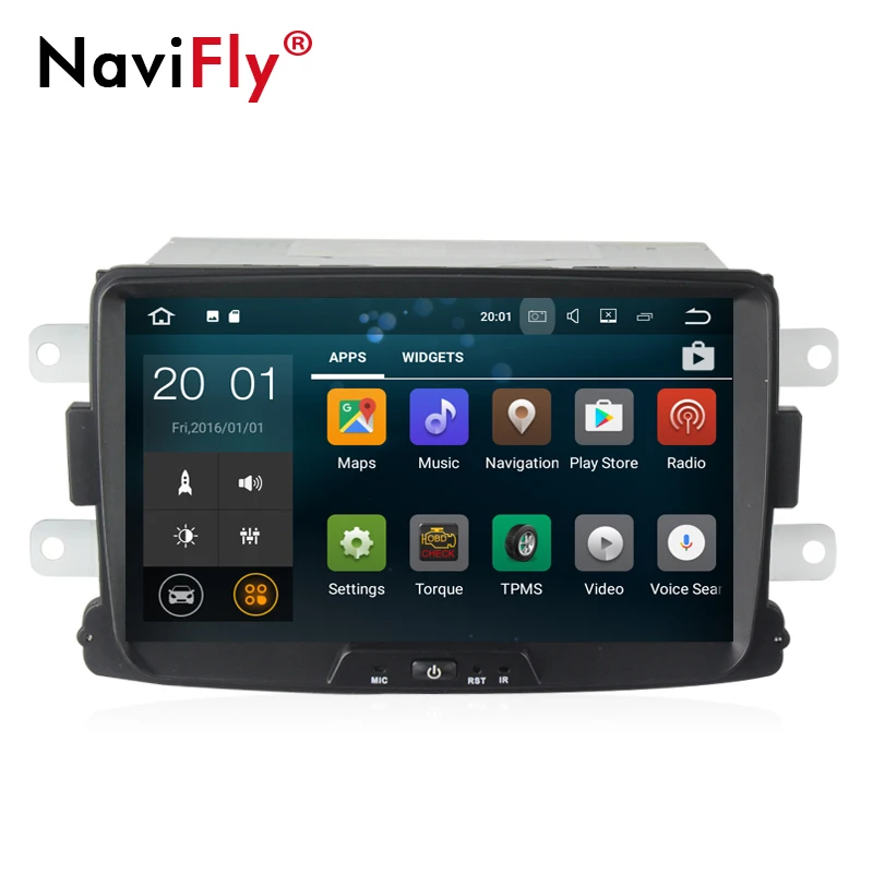 

NaviFly 8" Android 9.0 IPS DSP Quad Core Car multimedia player for DUSTER ZEN LOGANII KAPTUR LADA XRAY GPS navi Radio WIFI