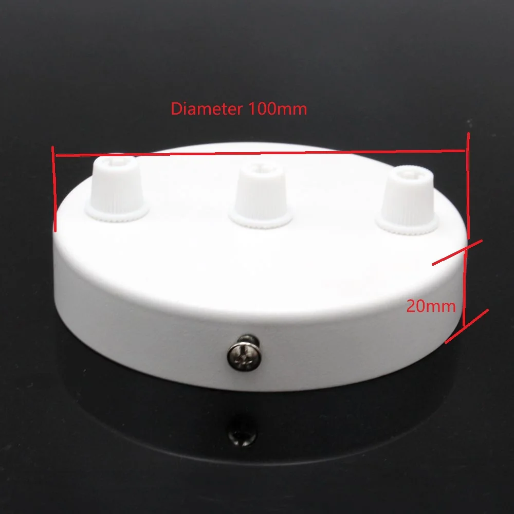 white ceiling rose 3holes drawing