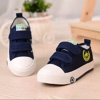 

New Arrived Size 24-37 Children Shoes Kids Canvas Sneakers Boys Jeans Flats Girls Shoes