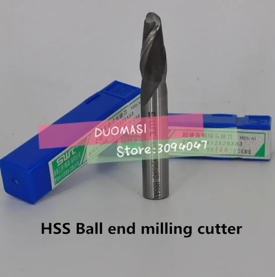 

Free shipping 1PCS R7.5 high speed steel ball end milling cutter, straight shank white steel cutter, R alloy milling cutter