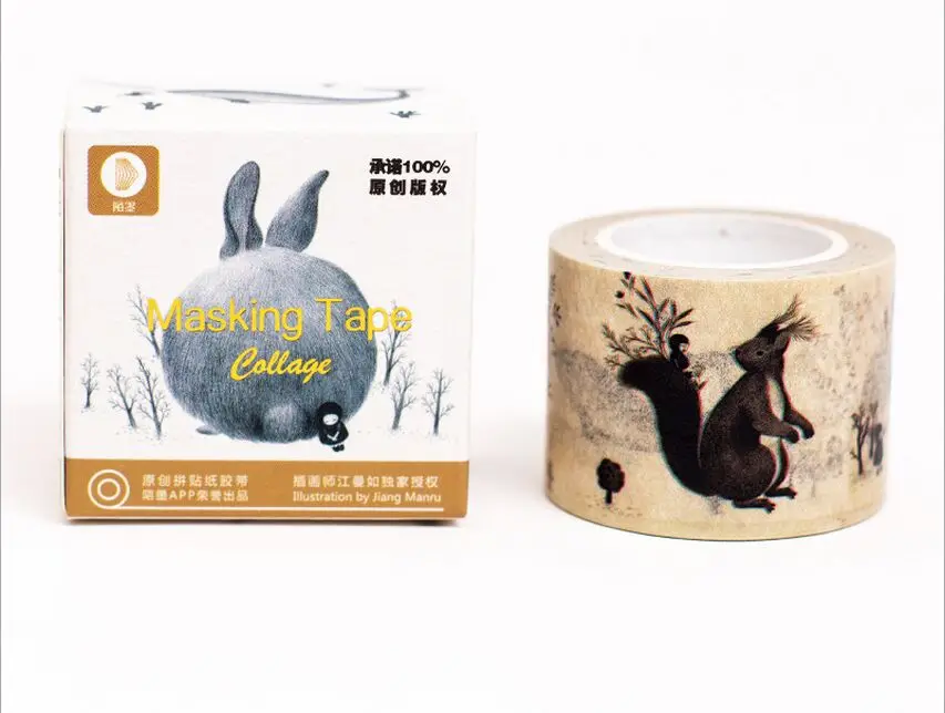 30mm Wide Original Illustrations The Wild Animals Washi Tape Adhesive