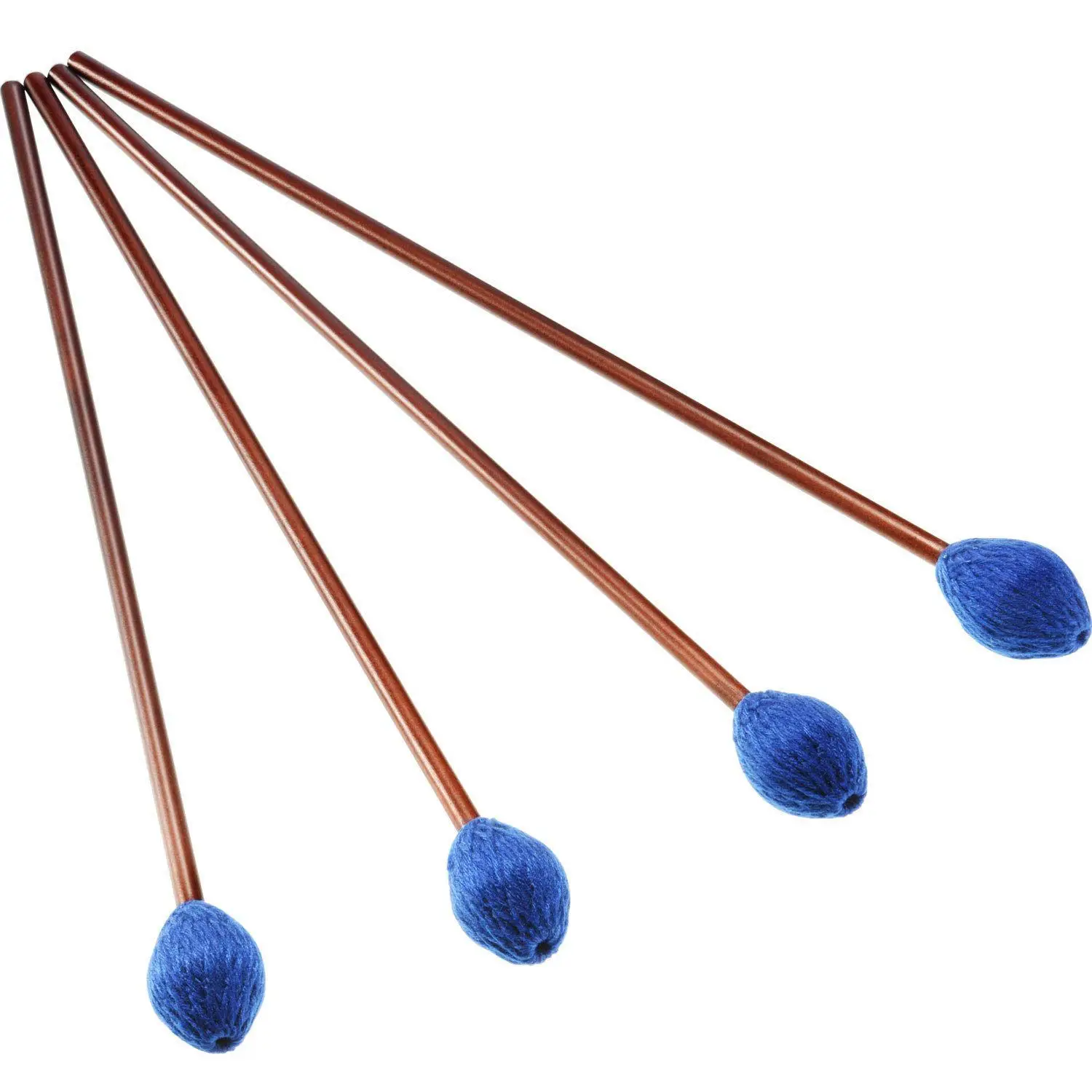 Купить Шьет 2 пары синяя пряжа голова клавиатура Marimba Mallets с кленовой ручкой для игры Marimba, средней жесткости