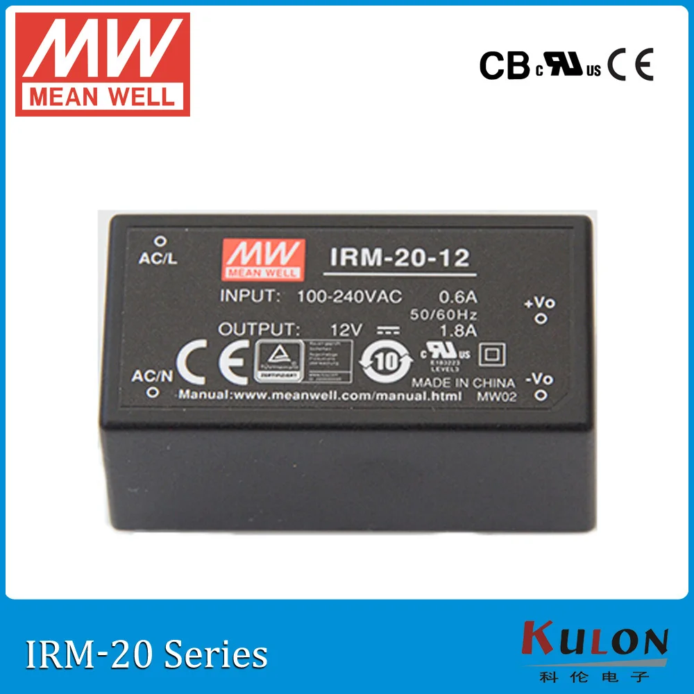 

Original MEAN WELL IRM-20-3.3 single output 4.5A 3.3V 14.85W encapsulated meanwell power supply IRM-20