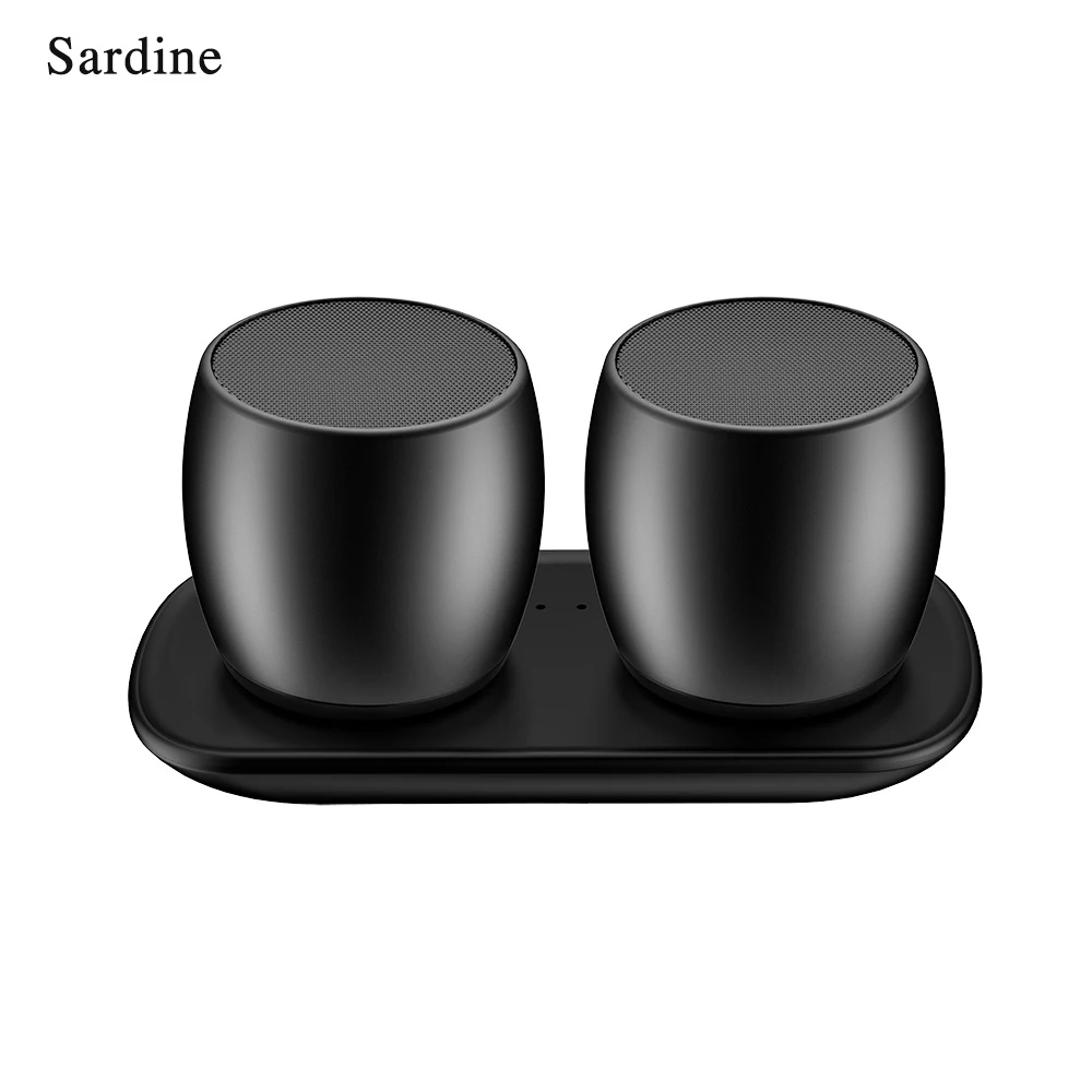 Sardine TWS металлические bluetooth колонки портативная мини колонка 3D стерео компьютер