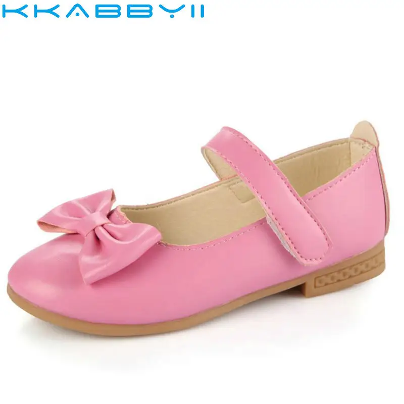 

Girls Shoes New Leather Spring Kids Toddlers Moccasins Soft Baby Shoes Princess Fashion Bow Shoes Red Pink Loafers