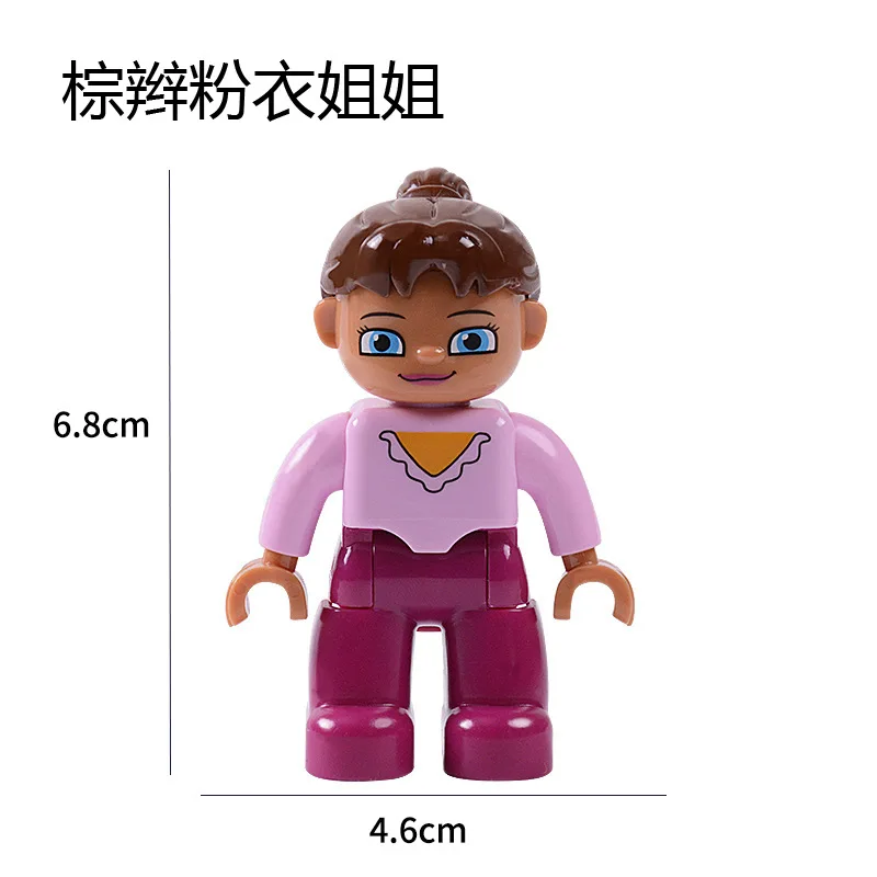 Big Size Action Figures City Princess Pirate Policemen Family Series  Building Blocks Compatible LegoINGS Duploes Education Toys for children (17)