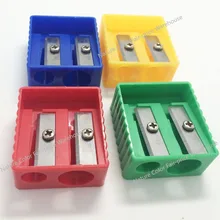 3 шт. в 1 партии Карандаш для макияжа точилка двух Наклонных Отверстий для бровей точилка для карандашей для глаз Контурный карандаш для губ Ручка точилка для косметических карандашей