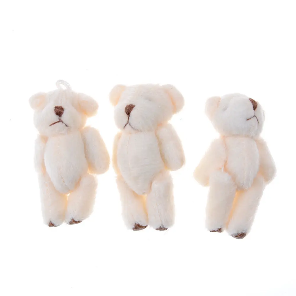 

3Pcs New Kawaii Small Bears Plush Soft Toys For Children Girlfriend Gifts Wedding Bouquet Wholesale