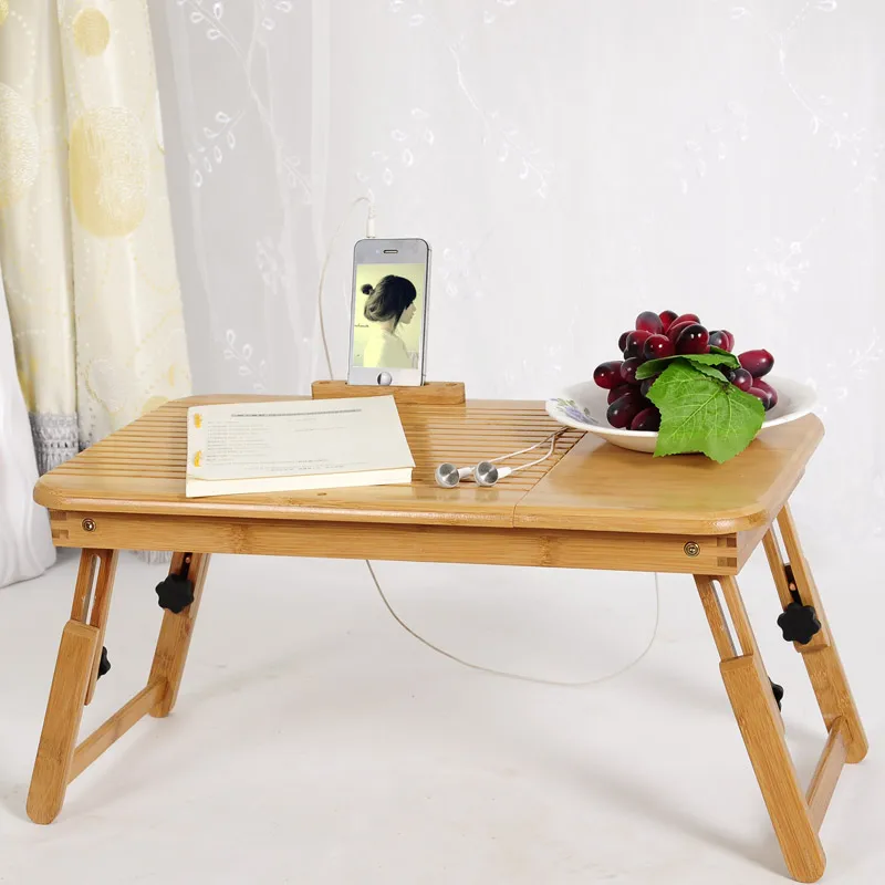 Solid wood folding table laptop desk lazy to learn simple bed dormitory