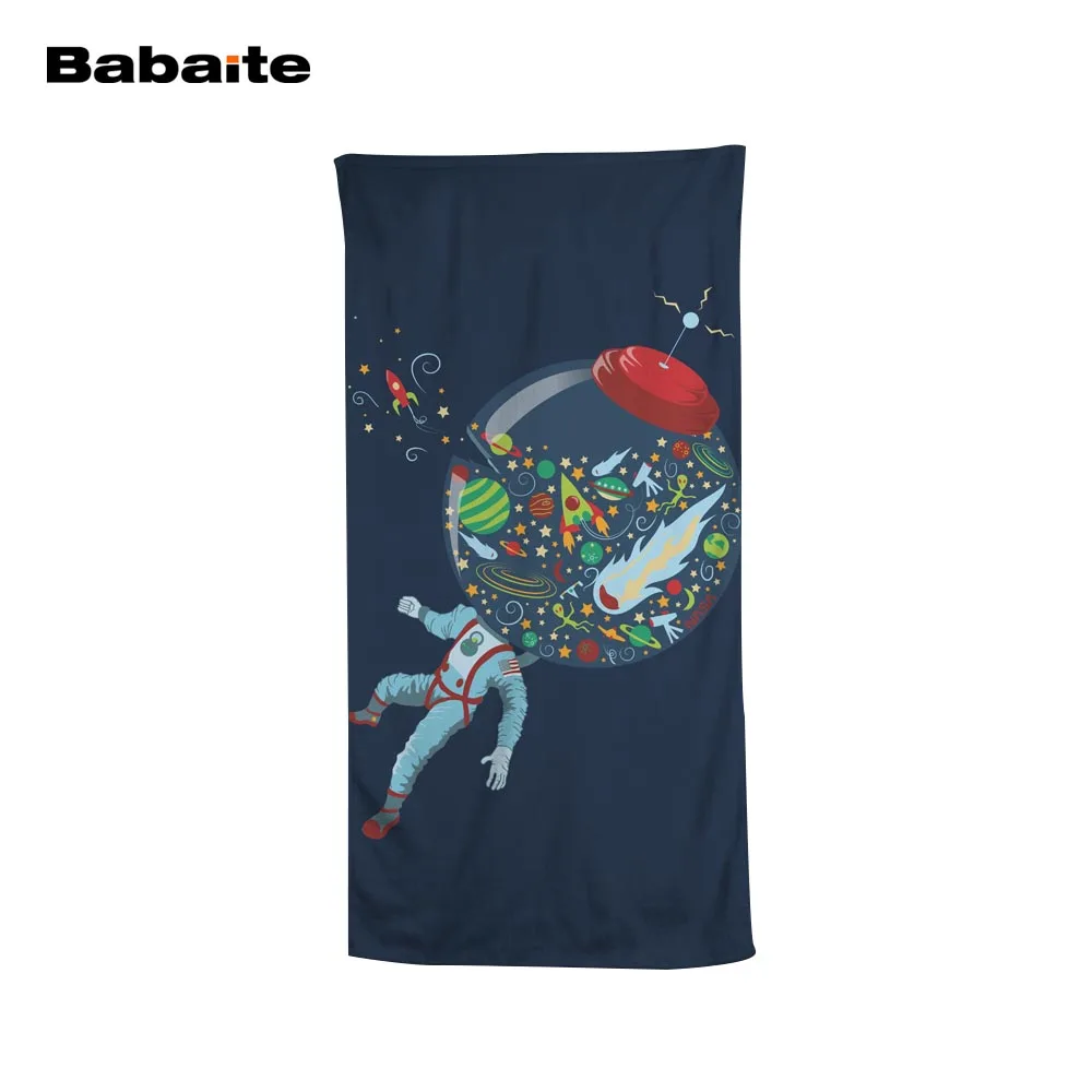 179 Babaite Wow Chien Astronaute Animaux Doge Chat Spaceman De Bain Serviette De Plage Accueil Hôtel Séchage Gant De Toilette Rapide Rapide