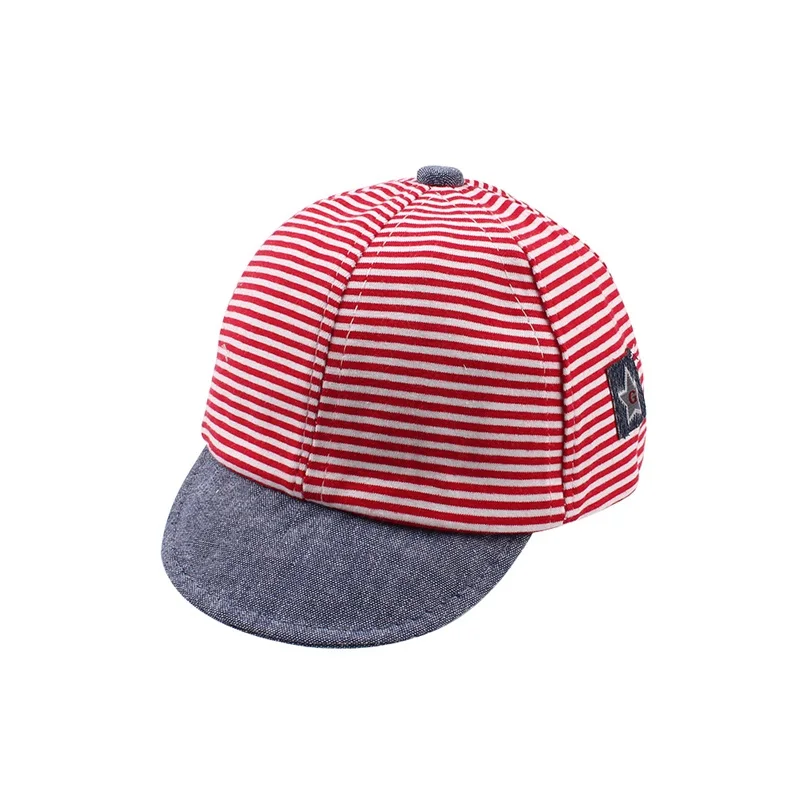 Fashion Striped Baby Cap For Boys Mesh Breathable Summer Cap Star Girls Baseball Cap 6-24M Toddler Summer Baby Boys Clothing (12)