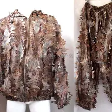 3D Красный BANSHEETM лист питона камуфляж быстро сухой Ghillie костюм куртка+ брюки