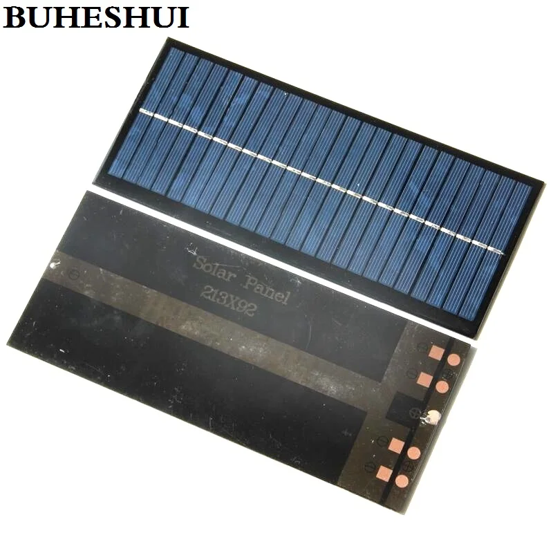 

BUHESHUI 2.5W 12V Mini Solar Cell Module Polycrystalline Solar Panel DIY Solar Charger 213*92*3MM 10Pcs Wholesale FreeShipping