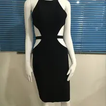 Летнее фабричное черное Бандажное платье с вырезом на шее для девочек праздничное платье, платье+ костюм