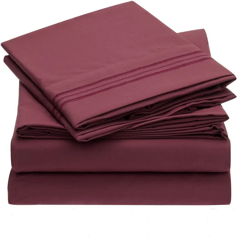 Комплект постельного белья из 4 предметов простынь наволочка|sheet set|fitted sheet setbed |