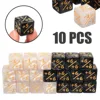 10Pcs White Black 14mm 6 Side Dice Counters +1/-1 Dice Kids Toy Counting Dice For Magic The Gathering Game Counting ► Photo 3/6