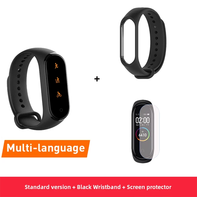 Новейшие Смарт-часы Xiaomi mi Band 4 фитнес-браслет mi band 4 фитнес-трекер Шагомер Bluetooth 5,0 смарт-браслет Xio mi Watch - Цвет: CN Black