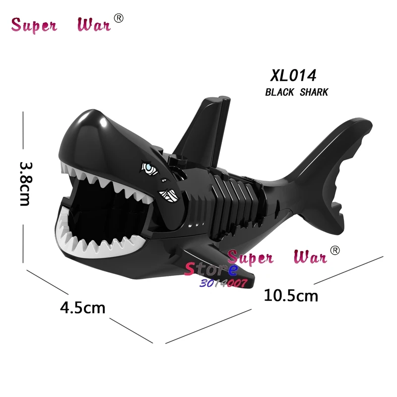 

1PCS model building blocks action Pirates of the Caribbean Ghost Zombie Shark Jack Sparrow diy toys for children gift