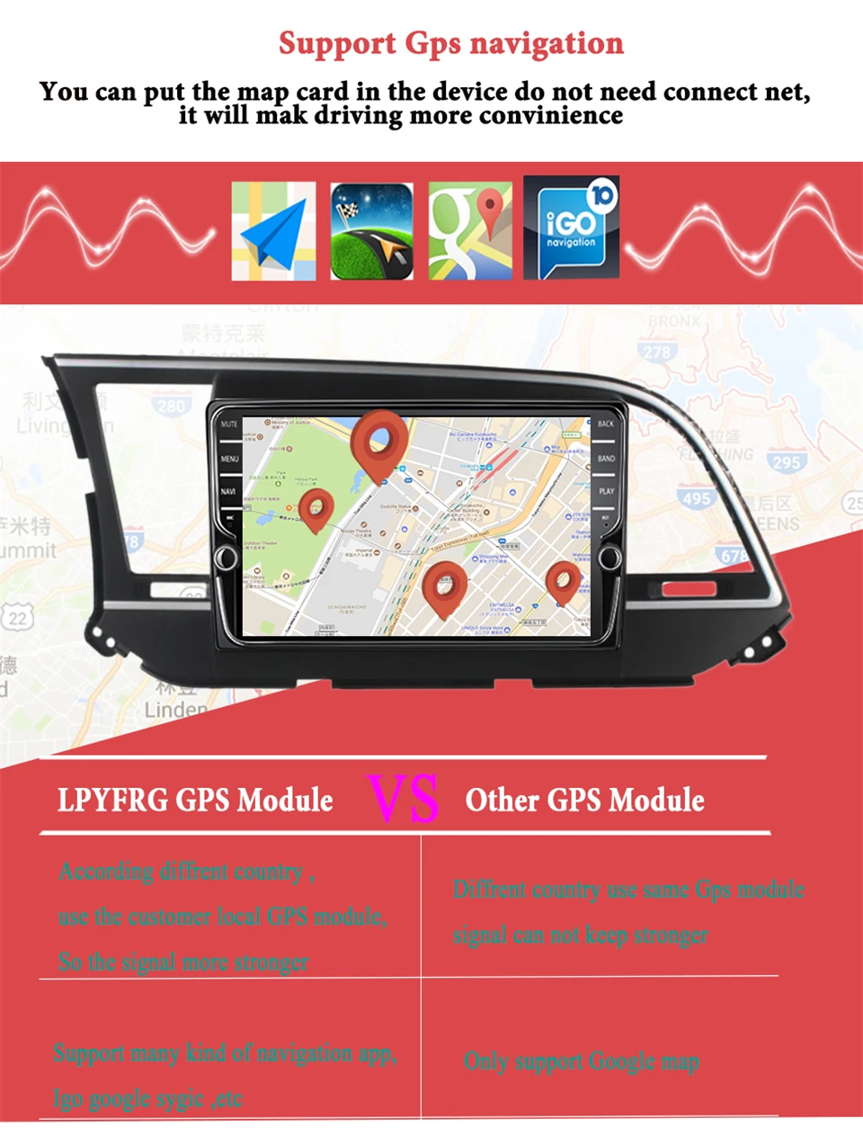 Top 8" IPS Android 9.1 Octa Core Car DVD Player For HYUNDAI Elantra Avante 2016 2017 2018 2019 4G+64G ROM GPS Radio Stereo CarPlay 6 Top 8" IPS Android 9.1 Octa Core Car DVD Player For HYUNDAI Elantra Avante 2016 2017 2018 2019 4G+64G ROM GPS Radio Stereo CarPlay 6