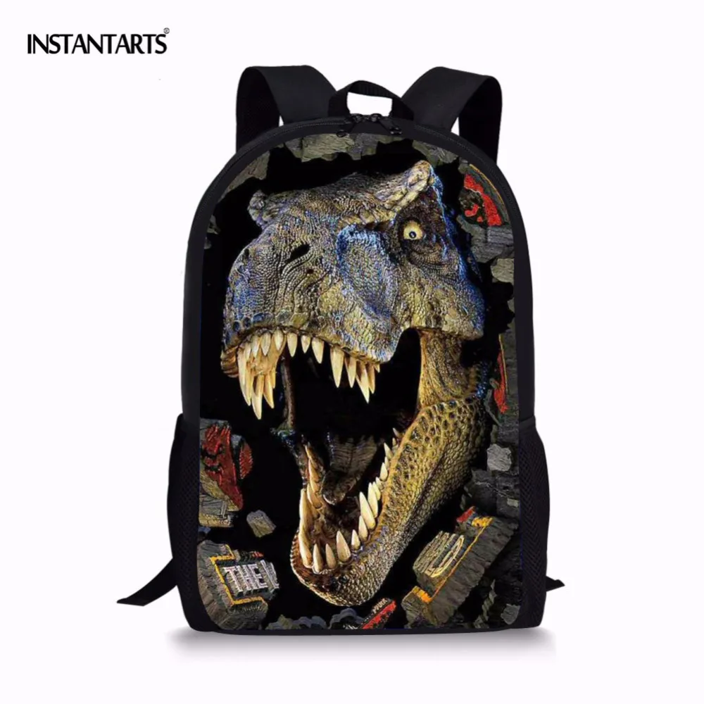 

INSTANTARTS Dinasour Students School Bags for Boys Teenagers Backpacks Kids Orthopedics Schoolbags Backpack Mochila Infantil