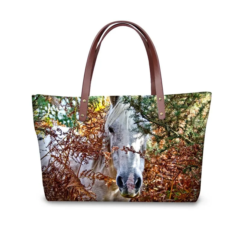 

Creative 3D Animal Handbags for Women Crazy Horse Printing Female Tote Cross Body Bag Large Messenger Bags Feminina