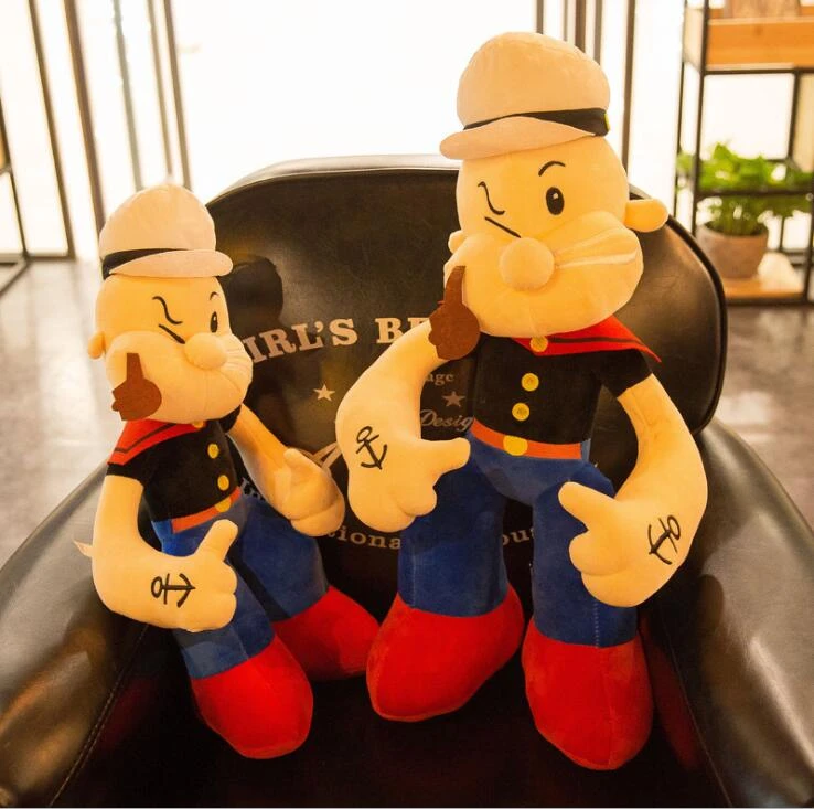 Popeye muñeco de peluche de dibujos animados para niños, muñeco de peluche  de 40cm y 55cm con diseño creativo del hombre marinero, regalo de  decoración para el hogar, 1 unidad|Peluches y muñecos