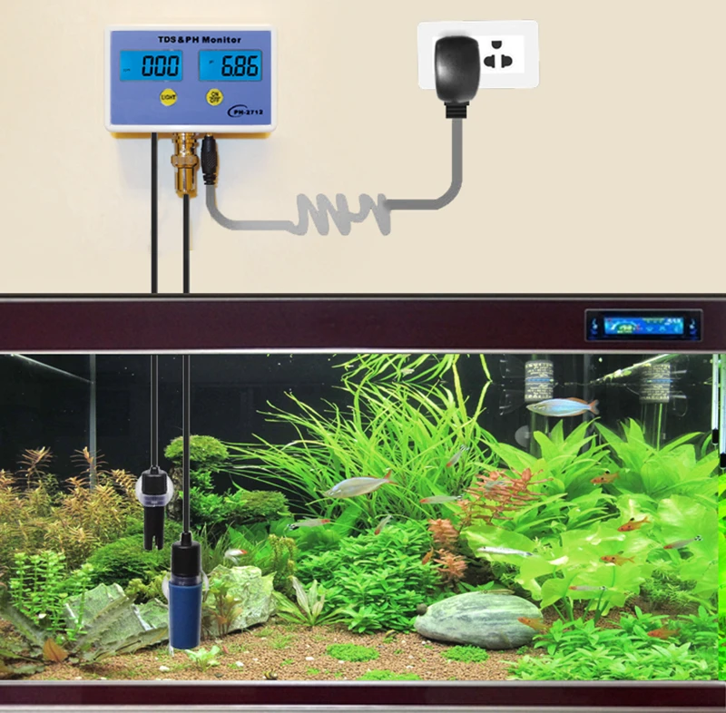 

aquarium TDS&PH monitor water quality instrument water meter tester with correcting liquid scientific fish farming