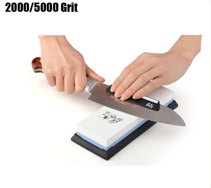 TAIDEA Double face white corundum whetStone 2000 5000 Grit kitchen Chef Knife sharpener sharpening system T0930W