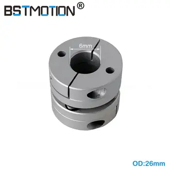 

Disc Clamp Coupling 26mm OD 6mm 6.35mm 8mm 9.5mm 10mm bore size Motor shaft disk coupler