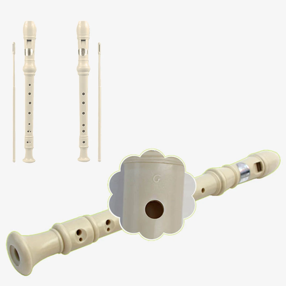 

Learning Training Professional Sound Easy Adjustable ABS Non-toxic Six/Eight Hole Treble Flute Soprano Recorder Clarinet