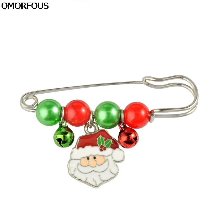1PC Retail Hot Sale Christmas Gift Pins Brooches Trees/Santa Claus/Socks/crutch Bell For women/Men