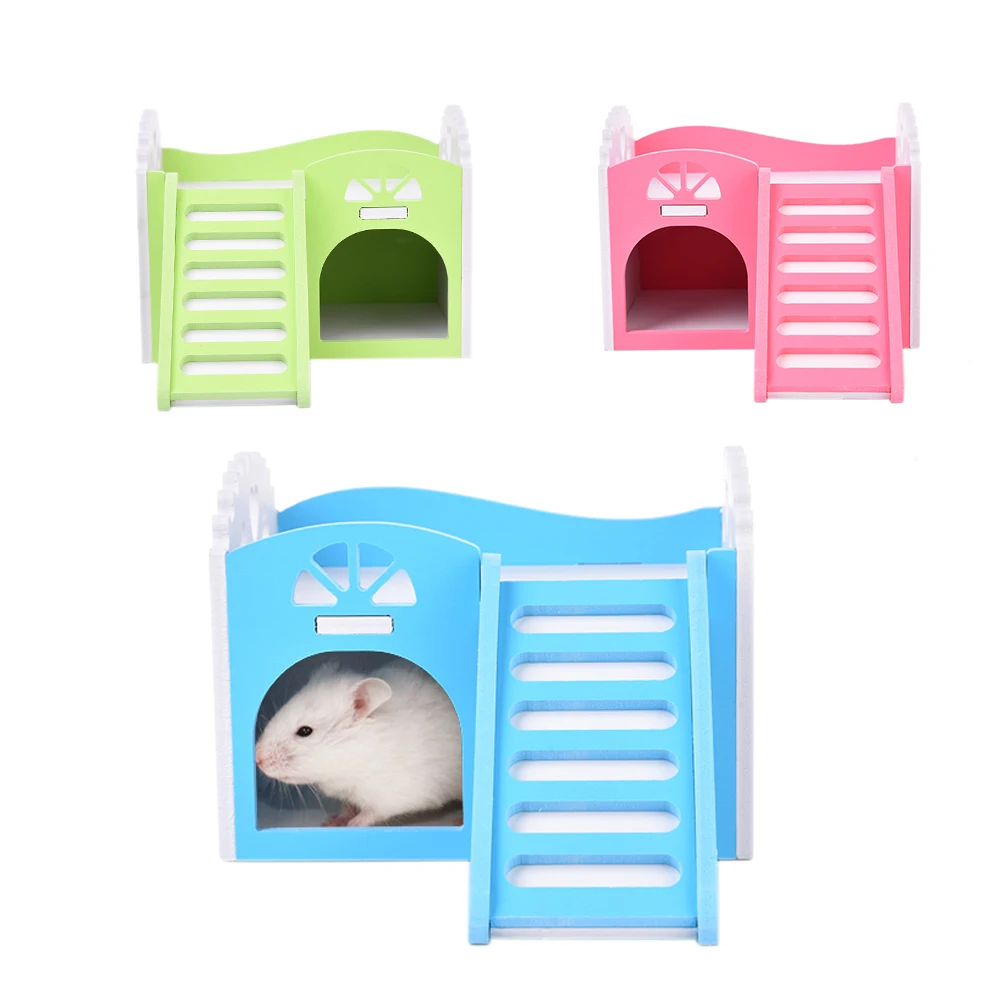 Mascota Small Pet Animal Bunk Beds Climbing Toy with Stairs for Hamster