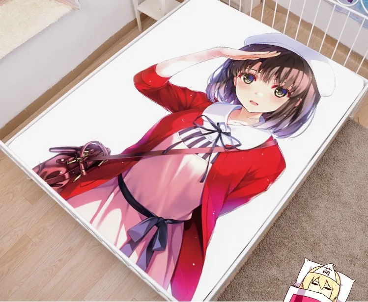 Японское аниме мультфильм Saenai Heroine no Sodatekata наматрасник простыня Встроенная крышка покрывало столешница № 3