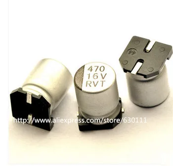 

50pcs 16V 470UF SMD 8x10.4mm chip Aluminum Electrolytic Capacitor