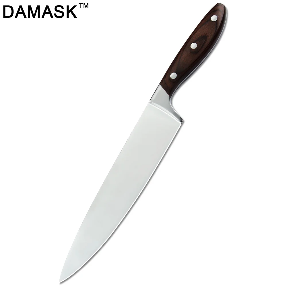 DAMASK японский нож шеф-повара из нержавеющей стали 8 дюймов острое лезвие заклепки
