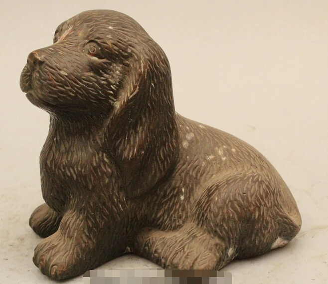 

wholesale factory 5"Lucky Chinese Fengshui Bronze Animal Zodiac Year Foo Fu Dog ( Poodle) Statue