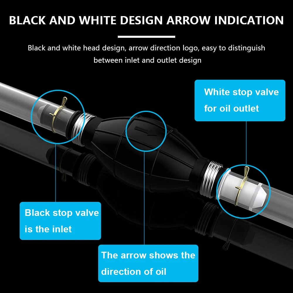 TOPAUTO ручной насосный насос сифон жидкий Автомобиль Мотоцикл Грузовик шланг Сферический резиновый двухсторонний запорный клапан топливный насос