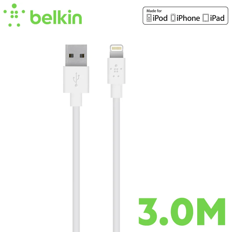 1,8 m 2 unidades Basics Blanco con certificación MFi de Apple Cable de USB A a Lightning 