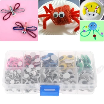 

500Pcs Self-adhesive Wiggly Wobbly Googly Eyes DIY Crafts Accessory Scrapbooking